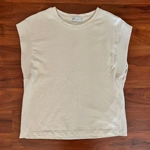 Zara Beige Cotton Top